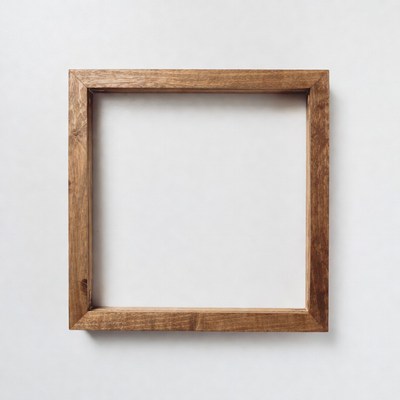 Empty Wooden Picture Frame