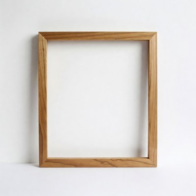 Empty Wooden Picture Frame