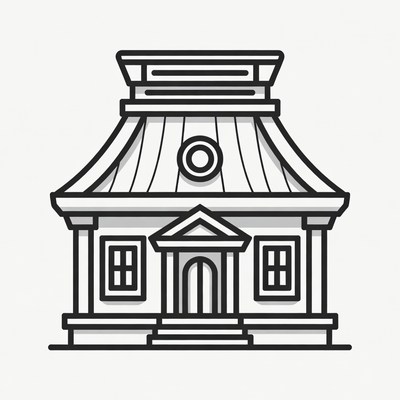 Line Art Chinese Pagoda