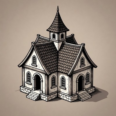 Medieval Church Illustration
