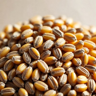 Pile of Golden Wheat Grains