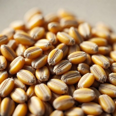 Pile of Golden Wheat Grains