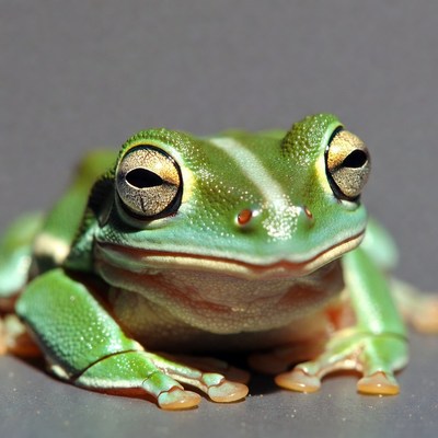 White-lipped tree frog close-up