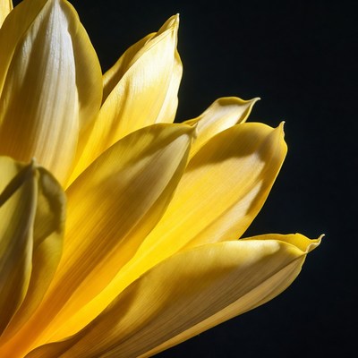 Yellow Flower Petals Close-Up