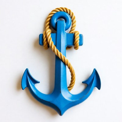 Blue Anchor with Rope
