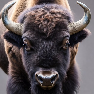 Close-up of Bison Head