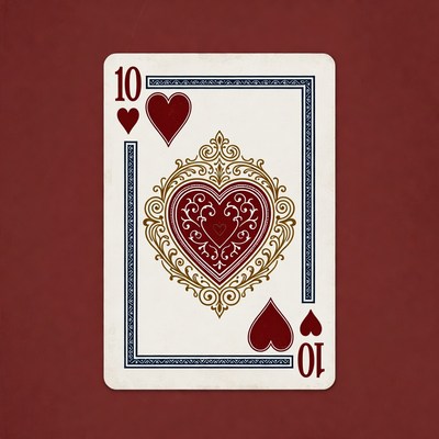 Ten of Hearts Playing Card