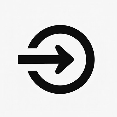 Black Circular Arrow Icon