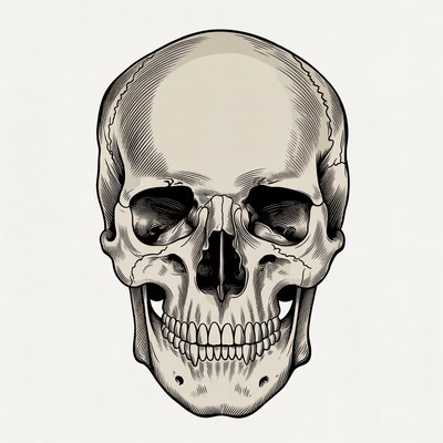 Human skull illustration