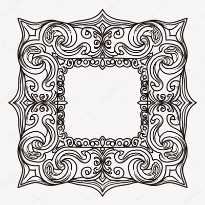 Ornate Vintage Floral Frame