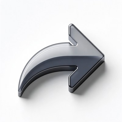 3D Glossy Share Arrow Icon