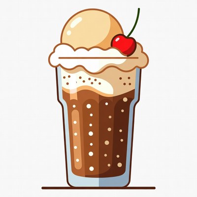 Chocolate Milkshake with Whipped Cream Cherry