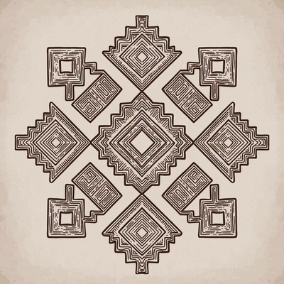 Geometric Navajo Pattern Illustration