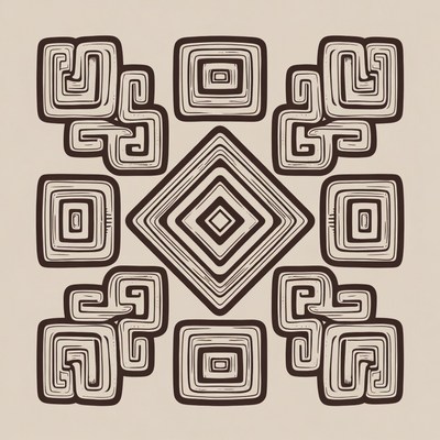 Geometric Abstract Line Pattern