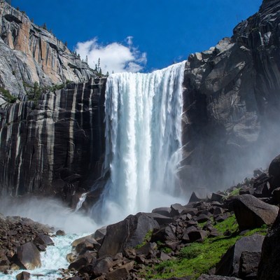 Majestic Waterfall in Granite Canyon