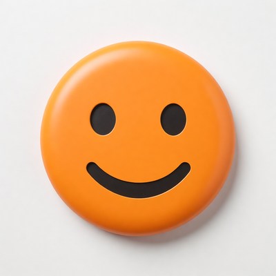Orange Smiley Face Emoji