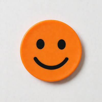Orange Smiley Face Emoticon