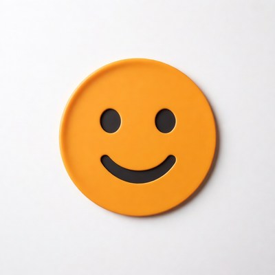 Orange Smiley Face Emoticon