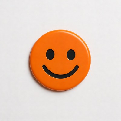 Orange Smiley Face Emoticon