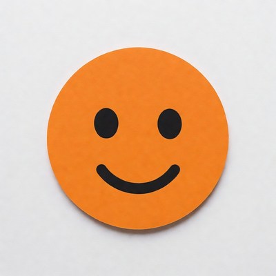 Orange Smiley Face Emoji