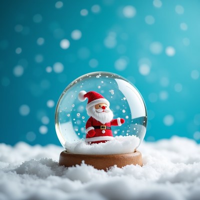 Santa Claus in Snow Globe