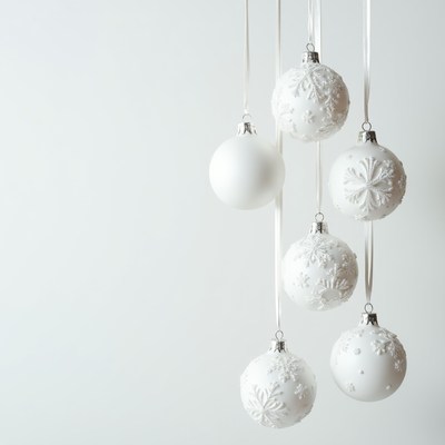 White Christmas Ornaments Hanging