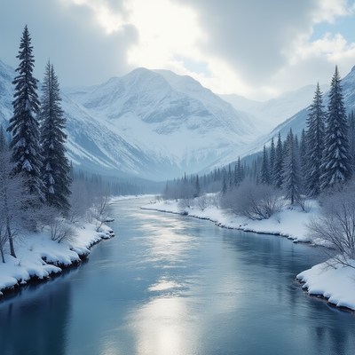 Snowy River in Mountain Valley