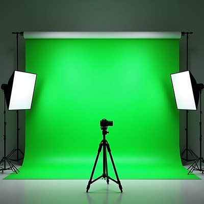 Green Screen Studio with Camera