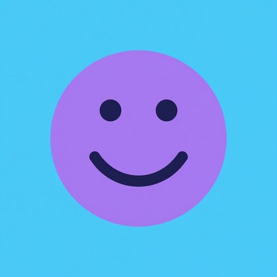 Purple Smiley Face Icon