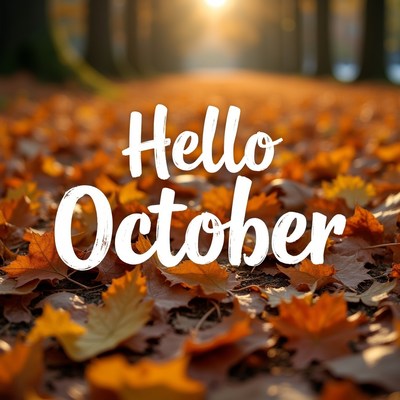 Hello October Autumn Forest Path