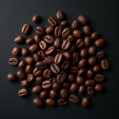 Pile of Roasted Coffee Beans