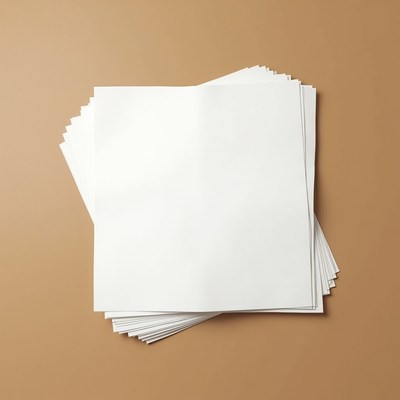 Stack of blank white paper sheets