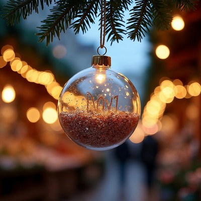 2021 Glitter Christmas Ornament Hanging