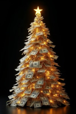 Money Tree with Dollar Bills