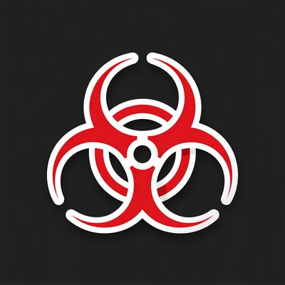 Red Biohazard Symbol