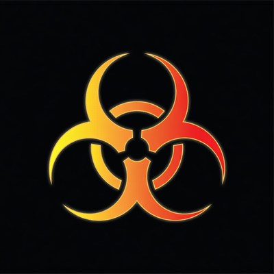 Glowing Biohazard Symbol