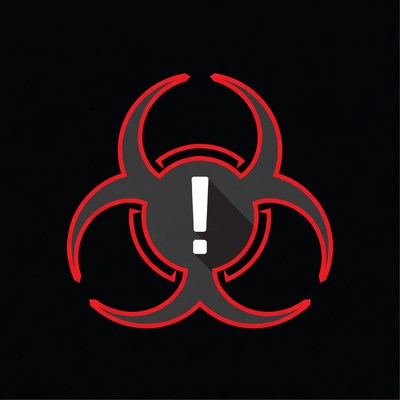 Biohazard Symbol with Exclamation Mark