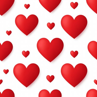 Red heart seamless pattern