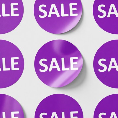Purple SALE Stickers