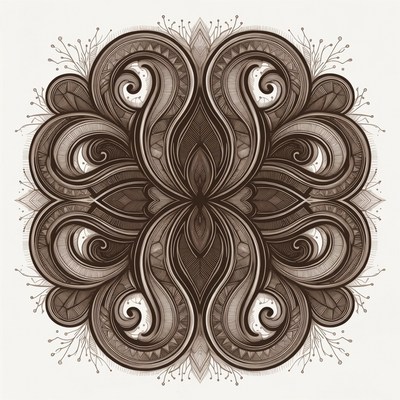 Brown Mandala Ornamental Design