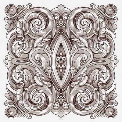 Ornate Floral Mandala Illustration