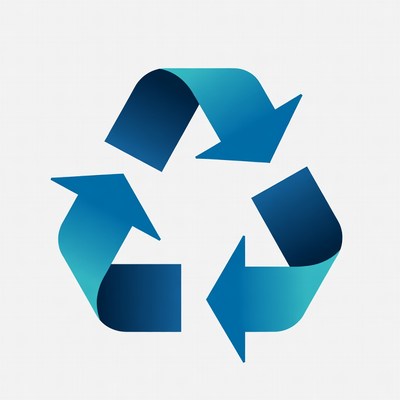 Blue Recycle Symbol Icon