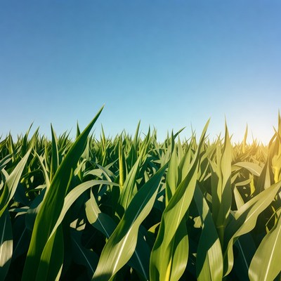 Corn Field Under Blue Sky