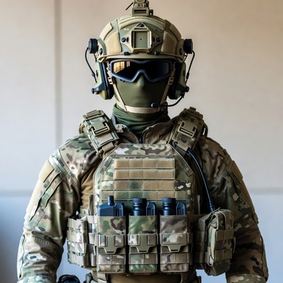 Soldier in tactical gear