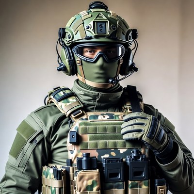 Soldier in tactical gear