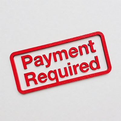 Red Payment Required Stamp