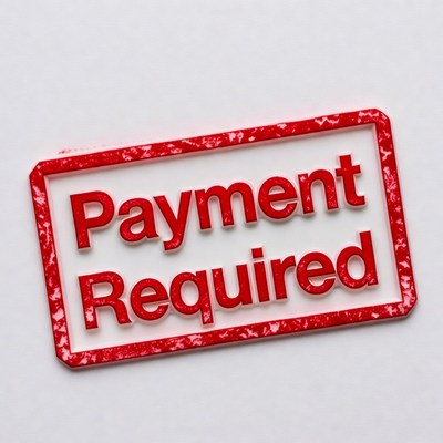 Payment Required Red Stamp