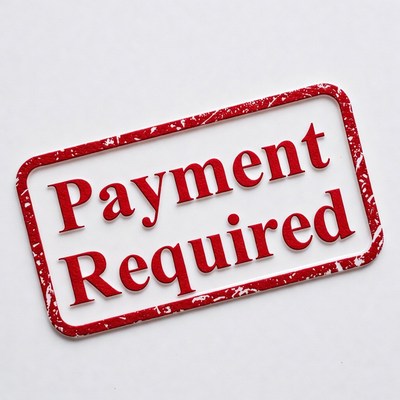 Payment Required Red Stamp