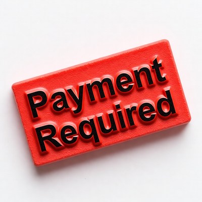 Payment Required Red Stamp
