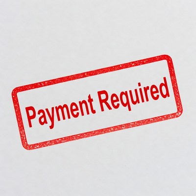 Red Payment Required Stamp
